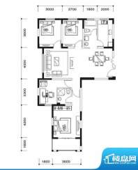 顶峰公寓A户型 4室2面积:141.00平米
