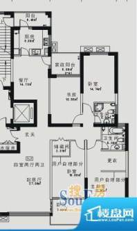  天邻湖景 户型图面积:0.00平米