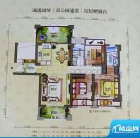 建发.美一城1-4#A3揽面积:128.00m平米