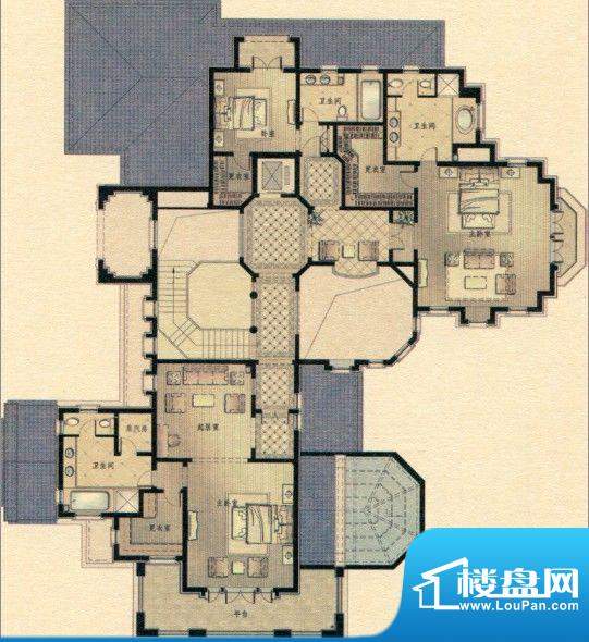 三江尊园L2二层户型面积:0.00m平米