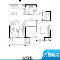 中航樾府平层9幢A2户面积:73.63平米