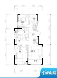 宏图上水庭院1幢1-1面积:91.00平米