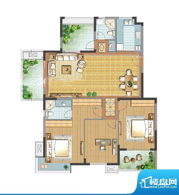 善水湾08、13幢标准面积:127.00平米