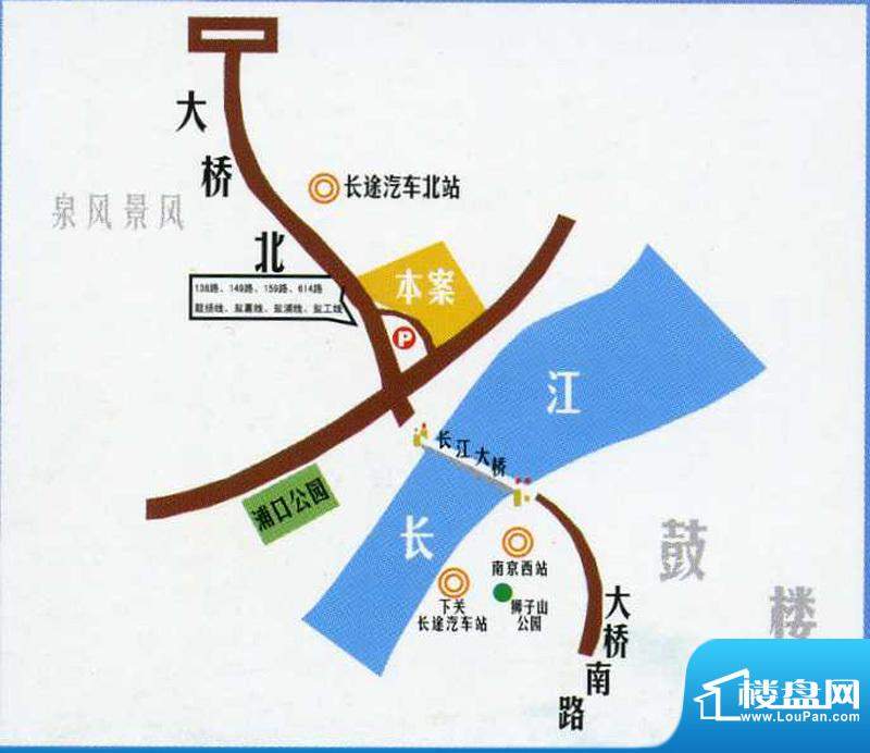 江畔明珠广场区位图