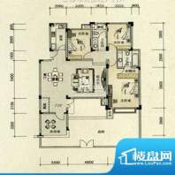 群盛北江豪庭花园洋面积:153.44平米