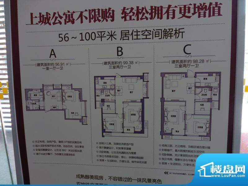 上城风景售楼处户型图公示展板（2012-2