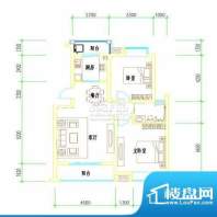 雨山美地一期B’户型面积:88.00平米