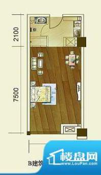 峨嵋公寓一期1号楼标面积:58.00平米