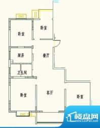 峨嵋公寓A 4室2厅1卫面积:143.87平米