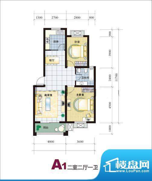 盘金华府26幢标准层面积:86.10平米