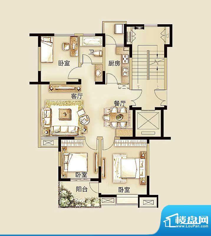 鸿雁名居四期12幢G-面积:95.00平米