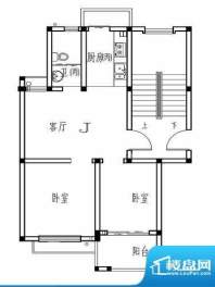 聚贤新城J户型 2室1面积:63.00平米