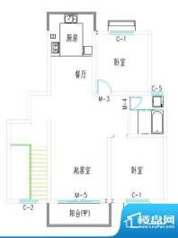 聚贤新城D14户型 3室面积:0.00平米