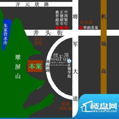 翠屏紫气云谷区位图