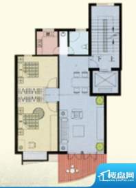 蓬莱阁公寓户型A 2室面积:86.00m平米