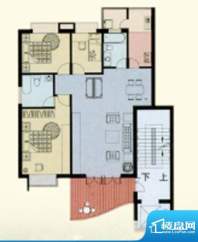 蓬莱阁公寓户型B 2室面积:98.00m平米