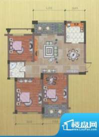 滨海星城户型图 3室面积:111.00m平米