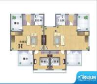 福邸雅居户型图 1室面积:50.00m平米