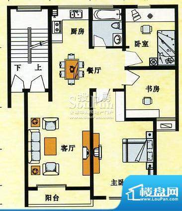 人和佳苑户型四面积:95.00平米