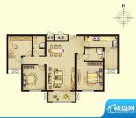 万象春天3C 3室2厅2面积:126.24m平米