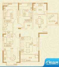 蓝岳首府A户型 3室2面积:128.80m平米