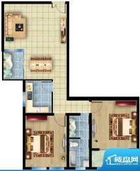 世纪新城户型 2室2厅面积:63.10m平米