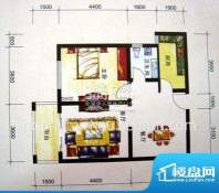 凤城国际B-2户型 1室面积:0.00m平米