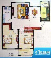 凤城国际户型C 2室1面积:0.00m平米