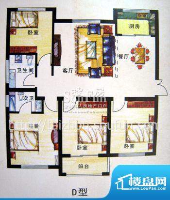凤城国际户型D 4室2面积:0.00m平米