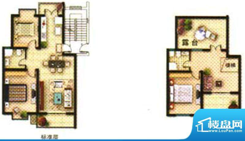 凤凰公寓D1户型 2室面积:87.00m平米