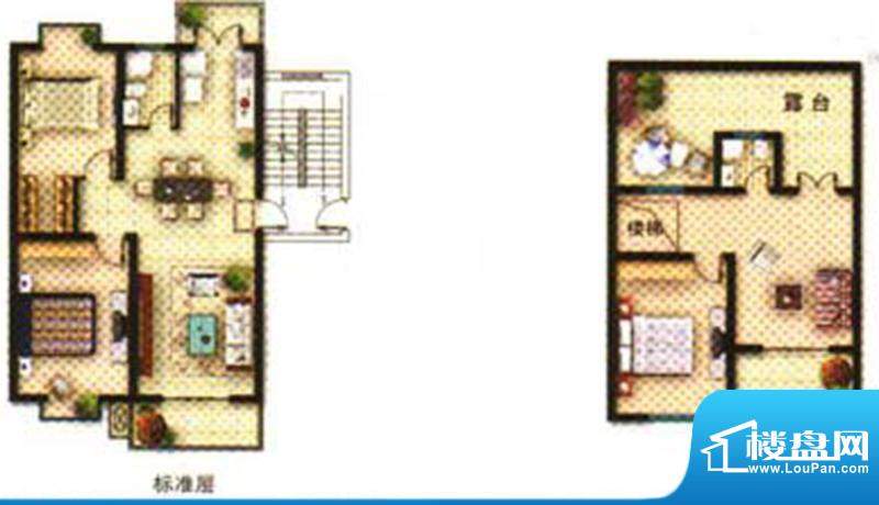 凤凰公寓D2户型 2室面积:97.00m平米