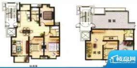 凤凰公寓G2户型 3室面积:132.00m平米