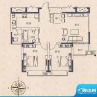 海德国际户型D 2室2面积:0.00m平米