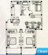 嘉鸿豪庭户型D 3室2面积:103.00m平米