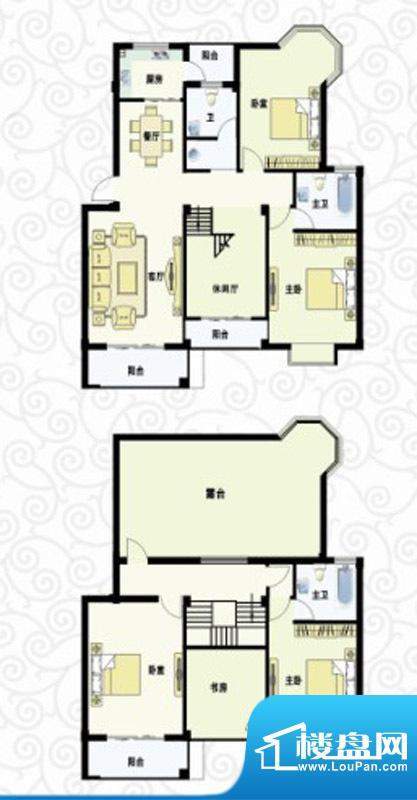 城南春天H1-3a户型图面积:221.12m平米