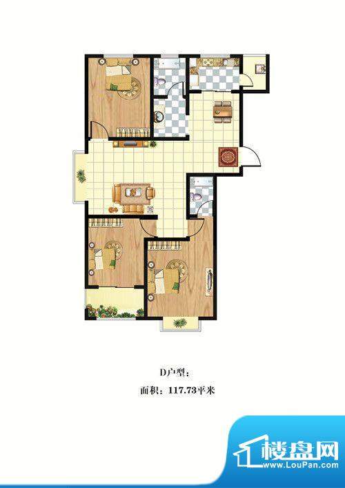 东明东方世纪城D户型面积:0.00m平米