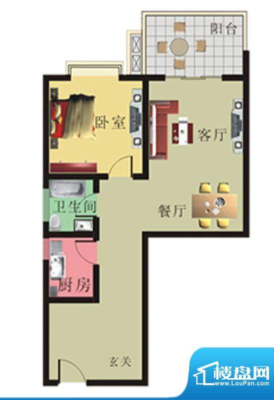 棕榈泉花园公寓4#、面积:79.29m平米