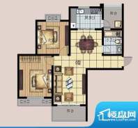 宝地名邸C户型 2室2面积:100.75m平米