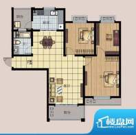 宝地名邸F户型 3室2面积:115.76m平米