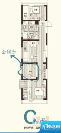 仙林悦城一期1栋2栋面积:83.00m平米