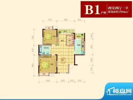 润鸿水尚B1户型图 面积:0.00m平米