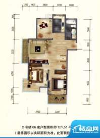 颐景嘉苑2号楼07室户面积:121.51m平米
