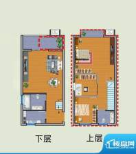 畔山溪谷户型 2室2厅面积:90.00m平米