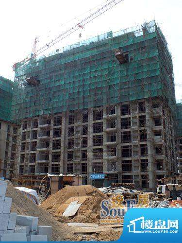 上城汤廷1号楼工程进度实景图20120703