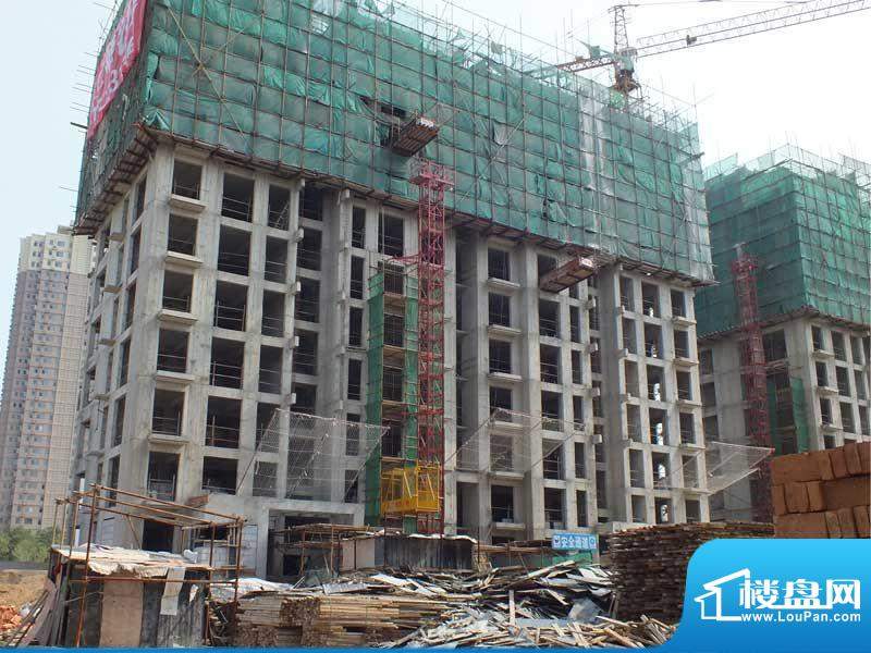 上城汤廷1号楼工程进度实景图20120704