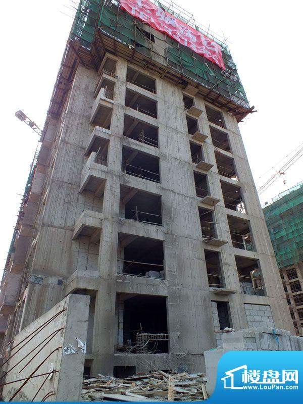 上城汤廷1号楼工程进度外景图20120703