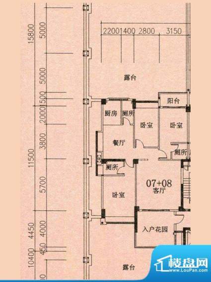 天华美地19#2-14层0面积:140.26m平米