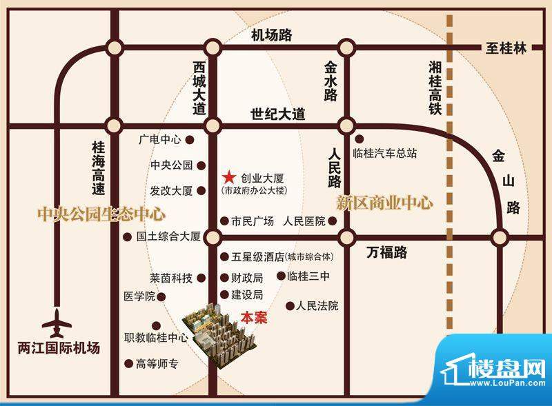 桂林电子商城交通图