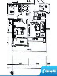 香景雅园6.7栋标准层面积:64.21m平米