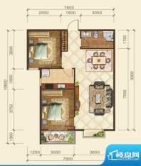 壹品天城52号楼H3户面积:84.04m平米